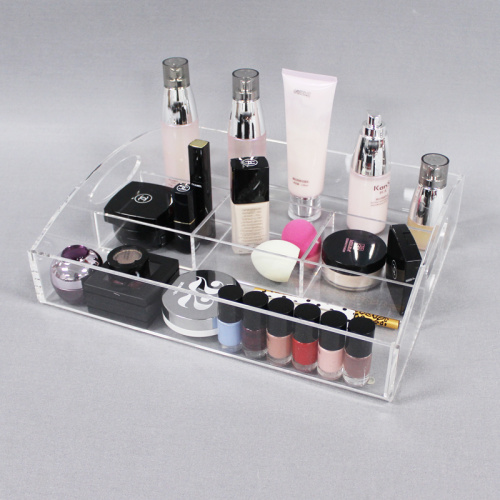 Klar akryl Makeup Organizer Tray