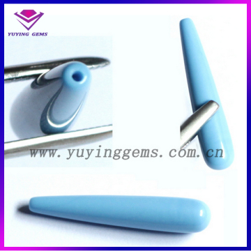 Delicate Water Drop Shape Sapphire Light Blue Glass Gemstones for Pendants