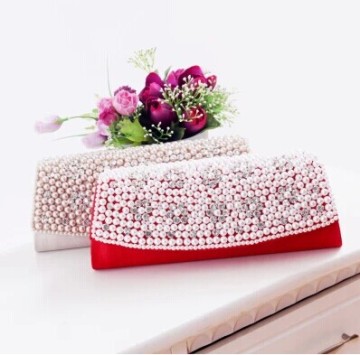 Fashion and Promotion Satin with Beads Evening Bag