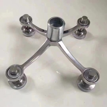 Spider fitting glass 4 arm glass