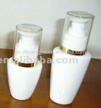 cosmetic packaging series triangle shape opal white cosmtic lotion glass bottle and jar with aluminum lid