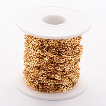 2.8mm Stainless Steel Unwelded Mariner Link Necklace Chain by PandaHall