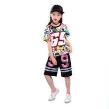 Colorful unisex best kids hip hop rapper costume