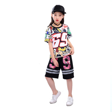 Colorful unisex best kids hip hop rapper costume