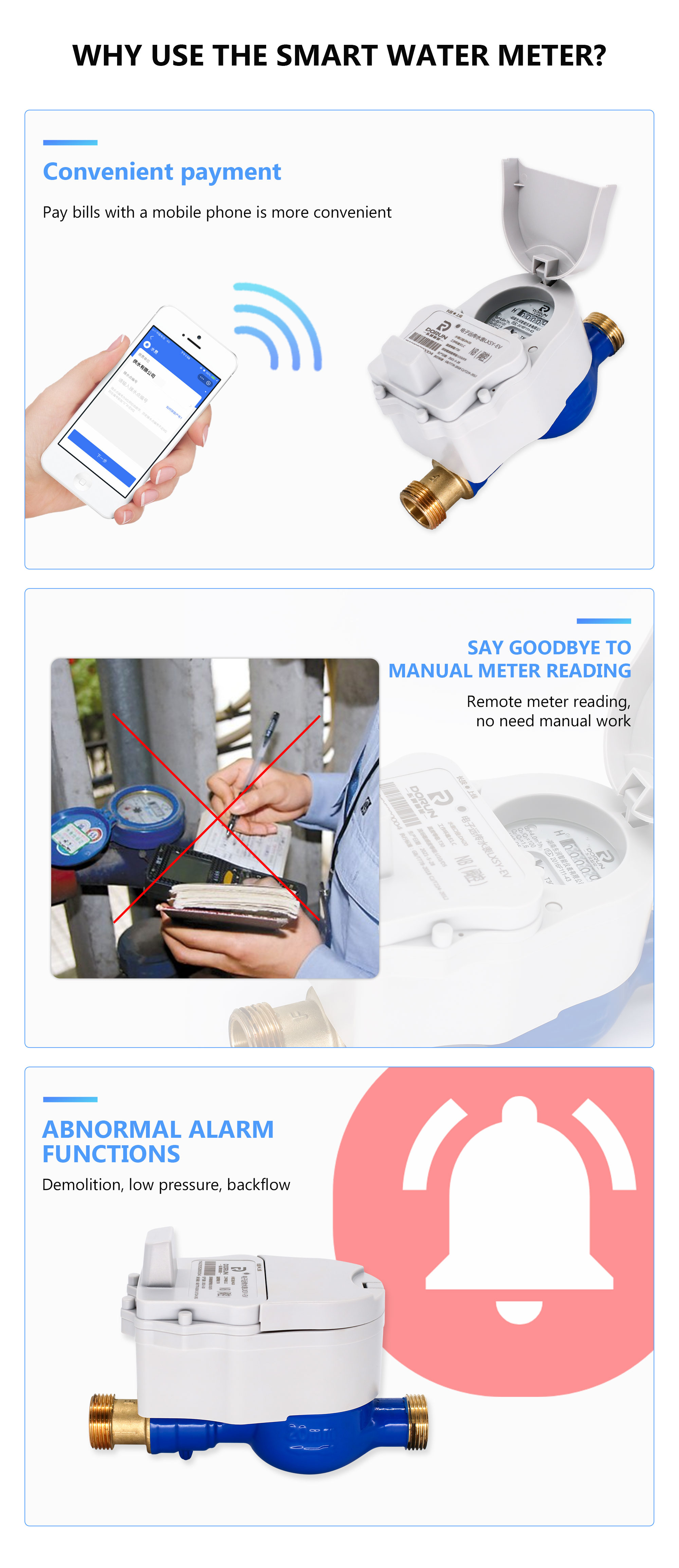 Dn15 Wireless Intelligent Nb-iot Water Meter Lxsy With Remote Reading ...