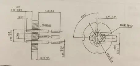 Glass to Metal Seal Coaxial To56 4 Pin Header Sensor Header