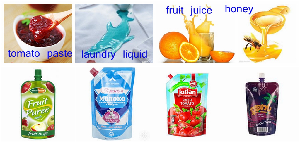 Multifunctional fully automatic spout doypack pouch juice beverage and jam packaging machine