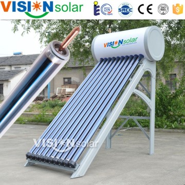 Domestic hot water using heat pipe compact solar hot water system