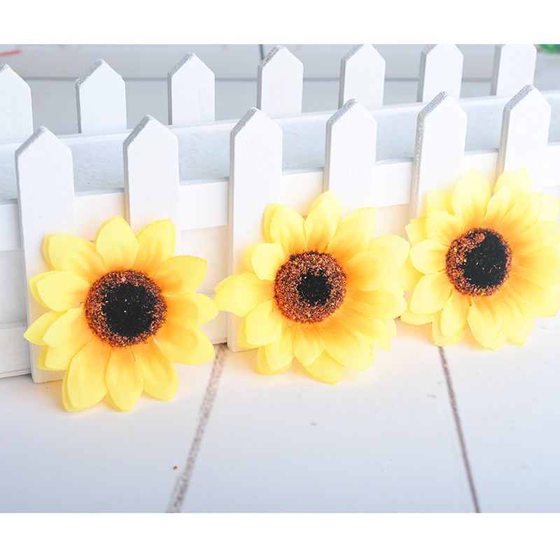 Simulation solar flower wholesale handmade silk cloth flower sunflower chrysanthemum DIY artificial flower accessories