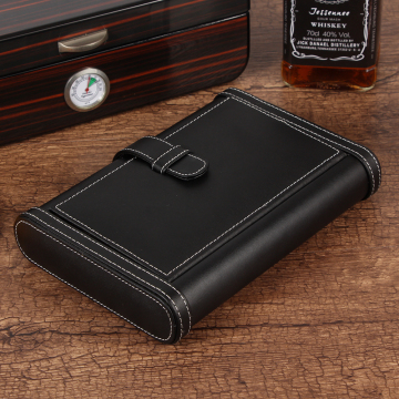 GALINER Leather Cigar Humidor Travel Cigars Case Outdoor Cigars Humidors Box Cedar Wood For 4 Cohiba Cigars Accessories