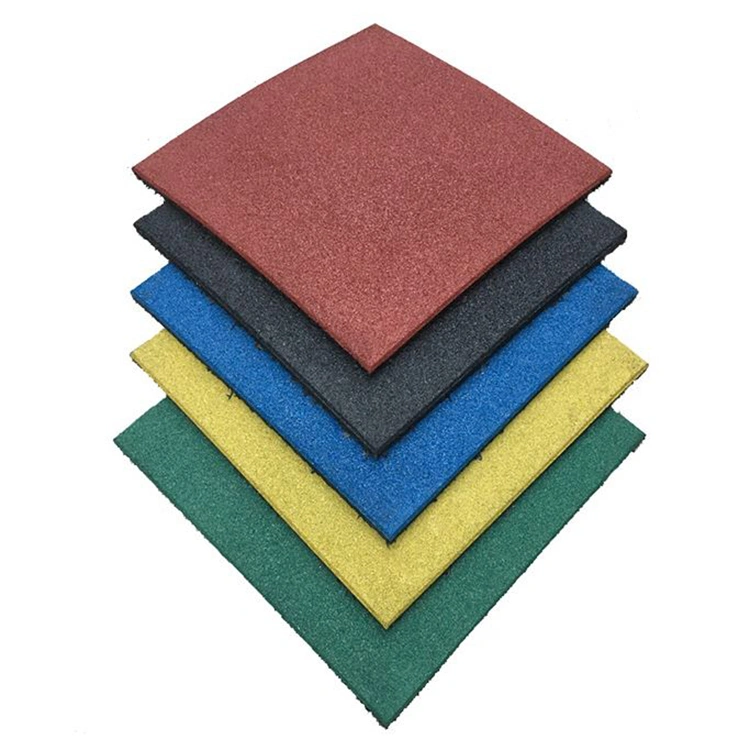 Wearing-Resistant Plarground Indoor Colorful Rubber Tiles