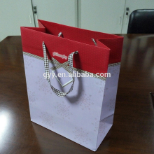 Snow Flower Paper Gift Bags with Latticed Ribbons
