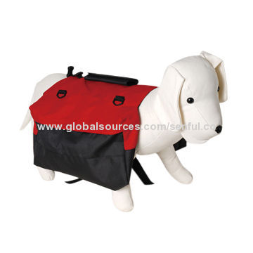 Pet backpack with adjustable buckle to fit shape of most medium and large dogs