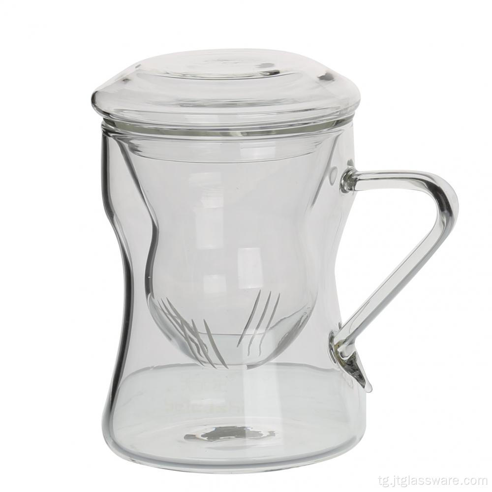 Ҷоми Drinkware Thermo Glass барои чойи сабз