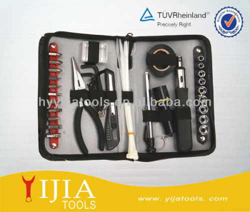 bicycle repairing tool set with pouch