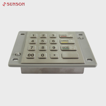 Metal ATM Keypad Keyboard For Entering Pin Code