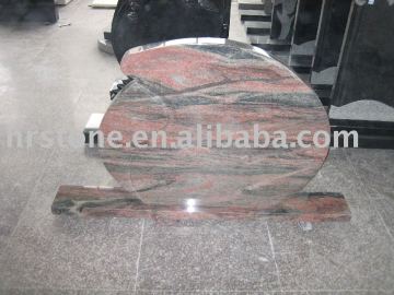 red engraving granite headstones