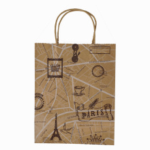 Custom Printed Hot Sale Kraft Shopping Packaging Bag