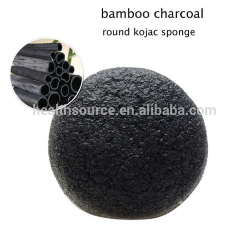 Black Charcoal Face Cleaning Konjac Sponge