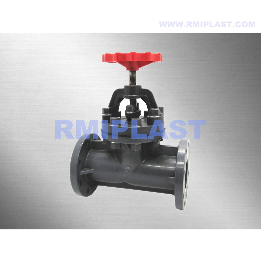 Manuel UPVC Globe Globe Valve End Flange