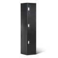 3 Doors Steel Locker Cabinet Black