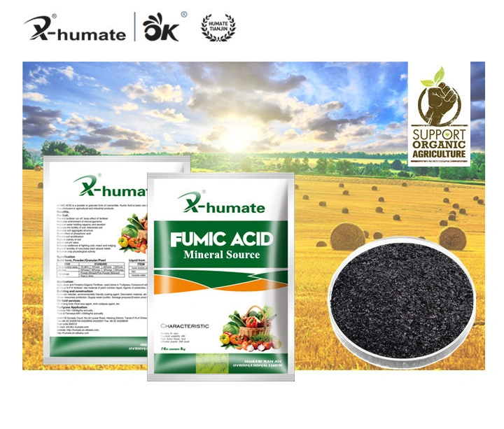 X-Humate F5500-12f 100% Mineral Source Fulvic Acid Potassium Fulvate Black Flakes