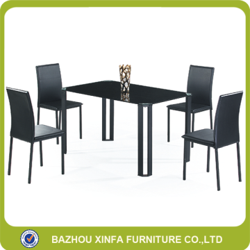 Danish modern tempered glass dining table set room furniture