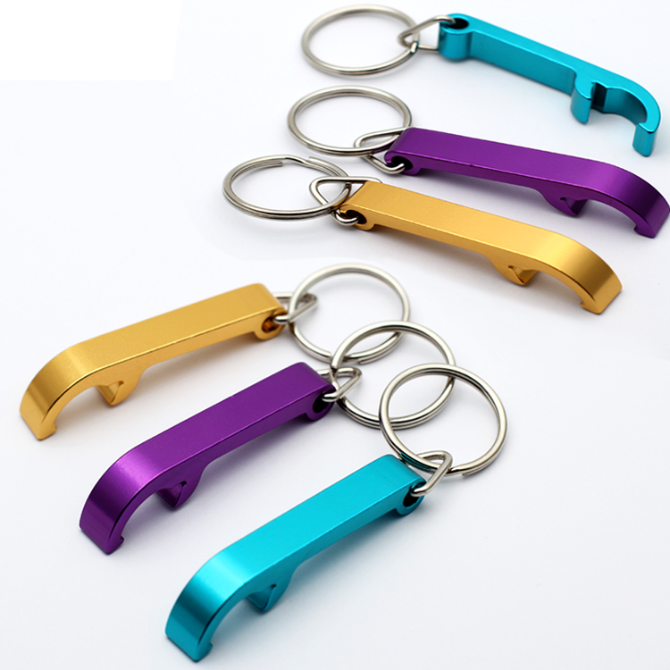 Outdoor Camping Souvenir Portable Keychain Pocket Tool Printing Logo Epoxy Custom Promotional Bottle Metal Can Opener Keychain