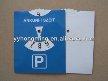 Auto Euro Car Paper Parking Disc Parking Disk Parking Timer Cardboard parking disc