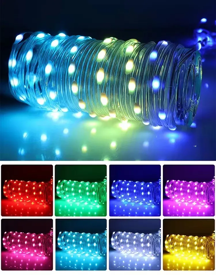 Smart RGB LED String Lights for Indoor and Outdoor Decor