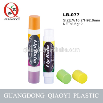 Double-end two side lip balm tube