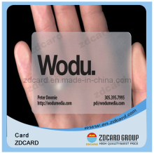 Part Look Through Clear PVC Card