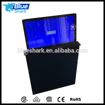 Desktop Pop Up LCD Monitor Lift with Retractable screen for Meeting Room