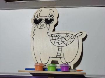 wooden paint set alpaca