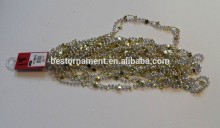 BEAD & GOLD BEADS & STARS GARLAND CHRISTMAS DECORATION