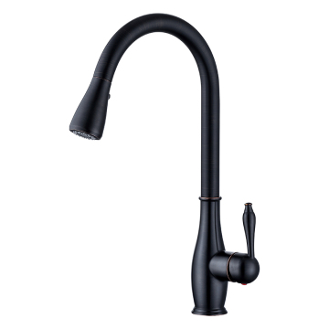 Copper Matte Black Retractable Sink Mixer
