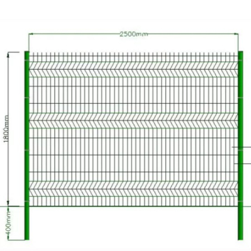 Curved Welded Wire Mesh Fence 3D fence
