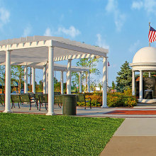 Waterproof Garden Pavilion Anti-UV WPC Pergola for Park and Backyard