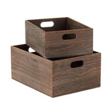 Wooden Storage Bins Box with Handles