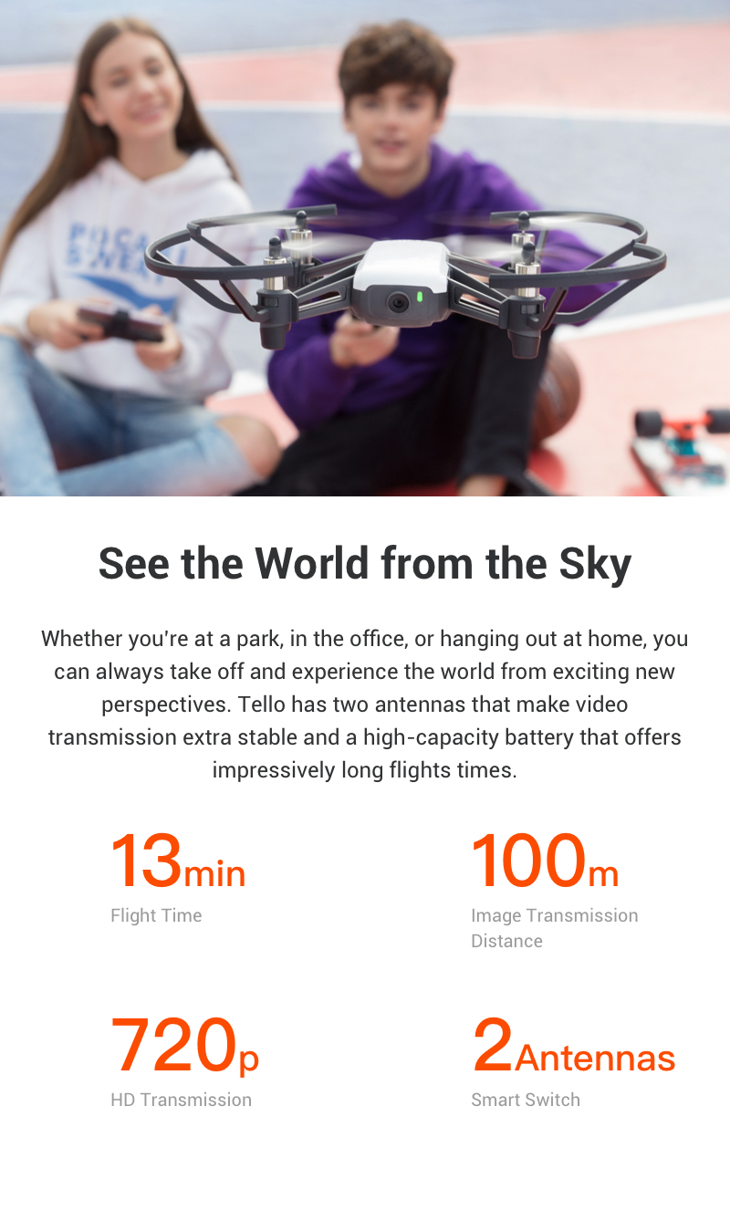 In Stock Fast delivery DJI Tello drone Flying Quadcopter Drone VS DJI Spark