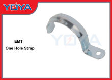 Emt Conduit Pipe Fittings , Galvanized Steel One Hole Conduit Strap