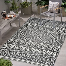 Waterproof Outdoor Rug: Reversible Mat, RV & Patio Flooring, Made of Plastic Straws - Clearance Available