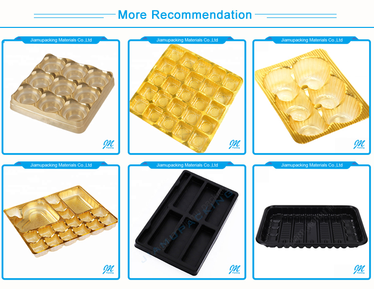 food grade plastic food compartment tray for mooncake