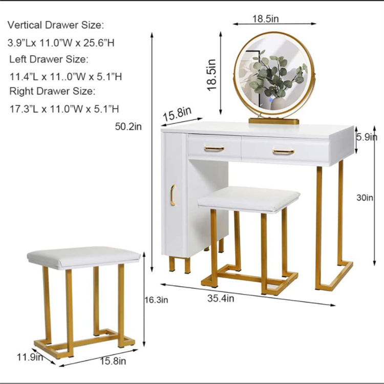 Wood Vanity Table 6