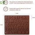 Hot Sale Silicone Letter Number Chocolate Candy Molds