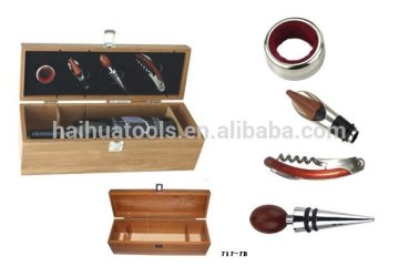 bar set with bamboo wine gift box