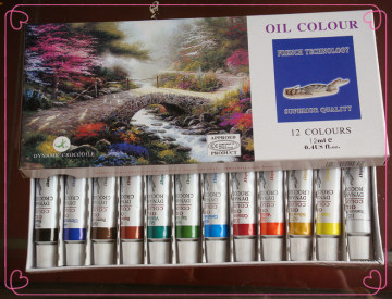 12*12ml oil paint sets, oil colour paint, art materials