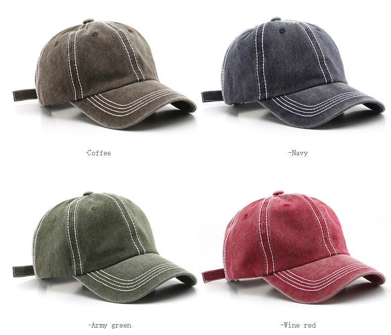 Washed Cotton Dad Hat Cap for Men Women Unstructured Plain Baseball Vintage Cap