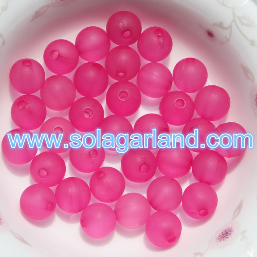 Perles d&#39;entretoise en acrylique de 6-20MM perles rondes givrées de grosse boule