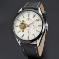 Leather Strap Buckle Wrist Watch Voor mannetje